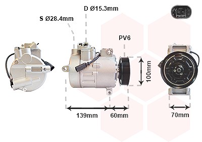 Van Wezel Kompressor, Klimaanlage [Hersteller-Nr. 5800K356] für VW von VAN WEZEL