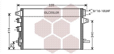 Van Wezel Kondensator, Klimaanlage [Hersteller-Nr. 07005088] für Chrysler, Dodge von VAN WEZEL