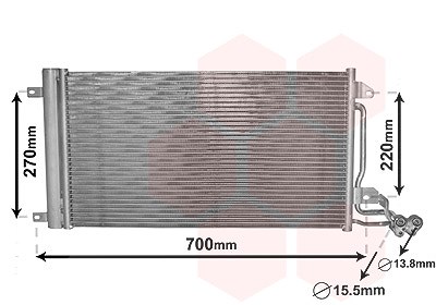 Van Wezel Kondensator, Klimaanlage [Hersteller-Nr. 49005038] für Audi, Seat, Skoda, VW von VAN WEZEL