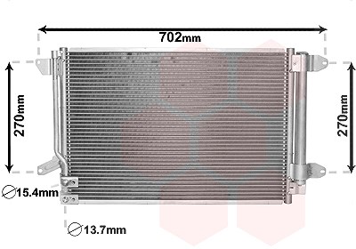 Van Wezel Kondensator, Klimaanlage [Hersteller-Nr. 58005330] für VW von VAN WEZEL