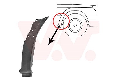 Van Wezel Kotflügel [Hersteller-Nr. 3077654] für Mercedes-Benz, VW von VAN WEZEL