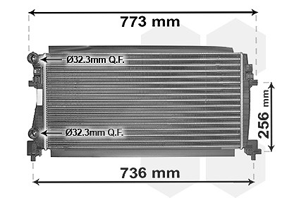 Van Wezel Kühler, Motorkühlung [Hersteller-Nr. 58002340] für Audi, Seat, Skoda, VW von VAN WEZEL