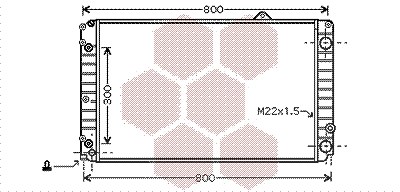 Van Wezel Kühler, Motorkühlung [Hersteller-Nr. 03002099] für Audi von VAN WEZEL