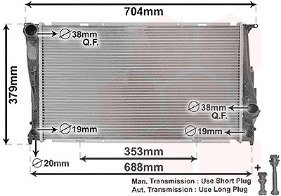 Van Wezel Kühler, Motorkühlung [Hersteller-Nr. 06002542] für BMW von VAN WEZEL