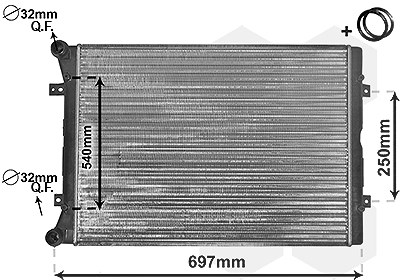 Van Wezel Kühler, Motorkühlung [Hersteller-Nr. 58002283] für Ford, Seat, VW von VAN WEZEL