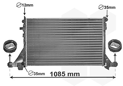 Van Wezel Kühler, Motorkühlung [Hersteller-Nr. 43002560] für Nissan, Opel, Renault von VAN WEZEL