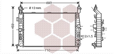 Van Wezel Kühler, Motorkühlung [Hersteller-Nr. 37002431] für Opel von VAN WEZEL