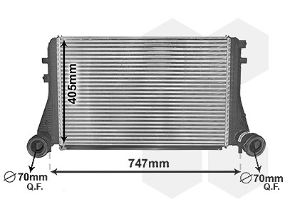 Van Wezel Ladeluftkühler [Hersteller-Nr. 58004227] für Audi, Seat, Skoda, VW von VAN WEZEL