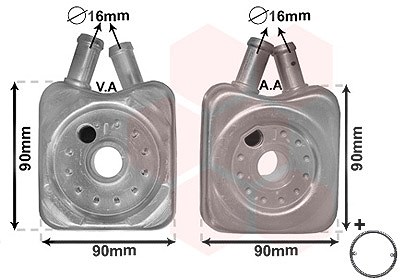 Van Wezel Ölkühler, Motoröl [Hersteller-Nr. 58003106] für Audi, Ford, Seat, Skoda, VW von VAN WEZEL