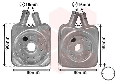 Van Wezel Ölkühler, Motoröl [Hersteller-Nr. 58003106] für Audi, Ford, VW von VAN WEZEL