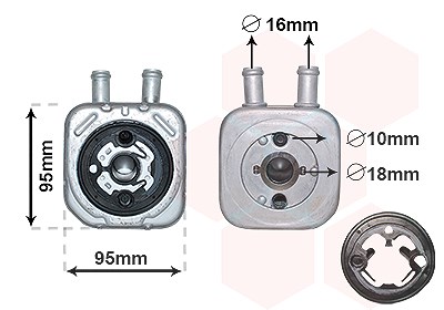 Van Wezel Ölkühler, Motoröl [Hersteller-Nr. 58003086] für Audi, Seat, Skoda, VW von VAN WEZEL