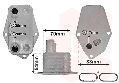 Van Wezel Ölkühler, Motoröl [Hersteller-Nr. 06003557] für BMW von VAN WEZEL