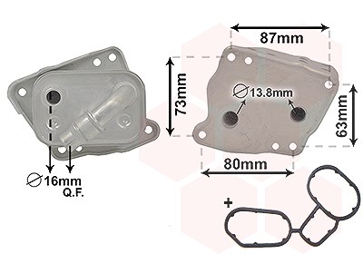 Van Wezel Ölkühler, Motoröl [Hersteller-Nr. 06003412] für BMW von VAN WEZEL