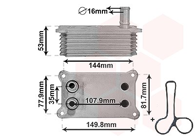 Van Wezel Ölkühler, Motoröl [Hersteller-Nr. 18013705] für Ford von VAN WEZEL