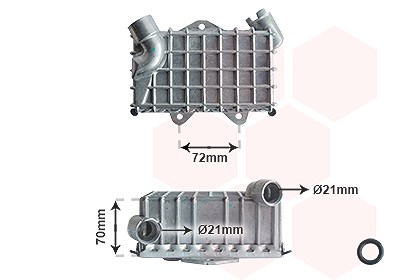 Van Wezel Ölkühler, Motoröl [Hersteller-Nr. 30003477] für Mercedes-Benz von VAN WEZEL