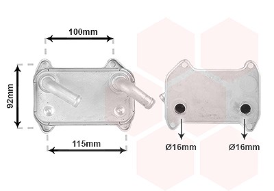 Van Wezel Ölkühler, Motoröl [Hersteller-Nr. 59003155] für Volvo von VAN WEZEL