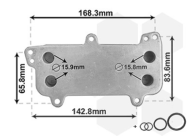 Van Wezel Ölkühler, Motoröl [Hersteller-Nr. 58013707] für VW von VAN WEZEL