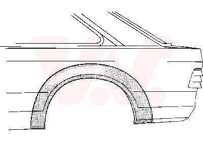 Van Wezel Radlauf, hinten, 2-türig [Hersteller-Nr. 1844146] für Ford von VAN WEZEL