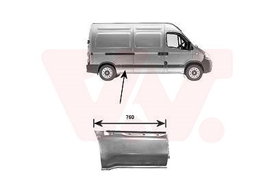 Van Wezel Seitenwand [Hersteller-Nr. 4387144] für Nissan, Opel, Renault von VAN WEZEL