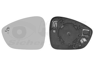 Van Wezel Spiegelglas, Außenspiegel [Hersteller-Nr. 0979837] für Citroën, Opel von VAN WEZEL