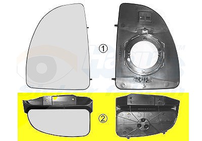 Van Wezel Spiegelglas, Außenspiegel [Hersteller-Nr. 1747834] für Citroën, Fiat, Peugeot von VAN WEZEL