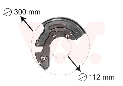 Van Wezel Spritzblech, Bremsscheibe [Hersteller-Nr. 0323371] für Audi, Skoda, VW von VAN WEZEL
