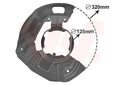 Van Wezel Spritzblech, Bremsscheibe [Hersteller-Nr. 0639372] für BMW von VAN WEZEL