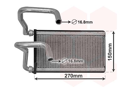 Van Wezel Wärmetauscher, Innenraumheizung [Hersteller-Nr. 21006070] für Jeep von VAN WEZEL