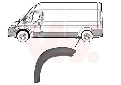 Van Wezel Verbreiterung, Kotflügel [Hersteller-Nr. 1651423] für Citroën, Fiat, Opel, Peugeot von VAN WEZEL