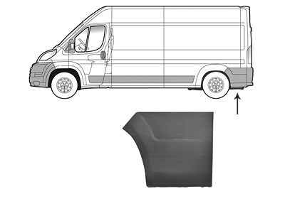 Van Wezel Zier-/Schutzleiste, Seitenwand [Hersteller-Nr. 0983409] für Citroën, Fiat, Opel, Peugeot von VAN WEZEL