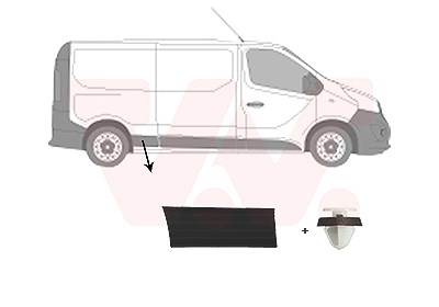 Van Wezel Zier-/Schutzleiste, Seitenwand [Hersteller-Nr. 4396428] für Fiat, Nissan, Opel, Renault von VAN WEZEL