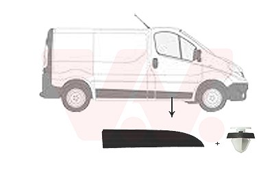 Van Wezel Zier-/Schutzleiste, Tür [Hersteller-Nr. 4396422] für Fiat, Nissan, Opel, Renault von VAN WEZEL