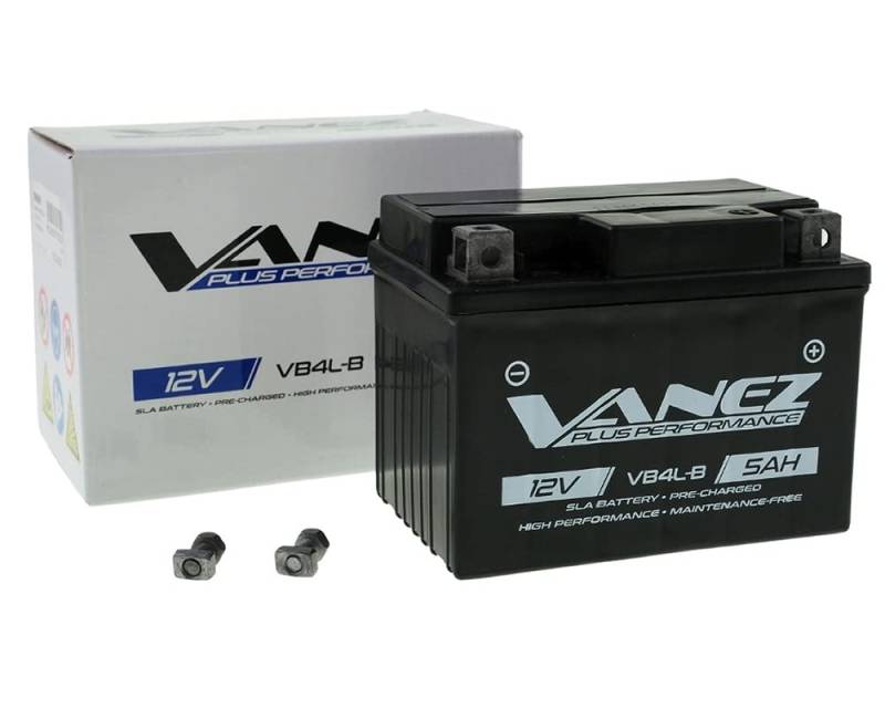 Batterie VANEZ SLA VB4L-B 5Ah 112x70x85mm Roller Motorrad Yamaha, MBK, Piaggio von VANEZ