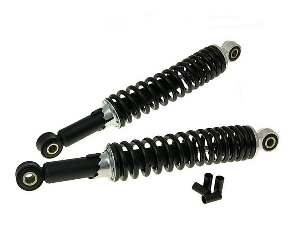 VANEZ Stoßdämpfer Set 260mm schwarz universal kompatibel für Roller, Mofa, Moped, Motorrad, Quad, ATV von VANEZ