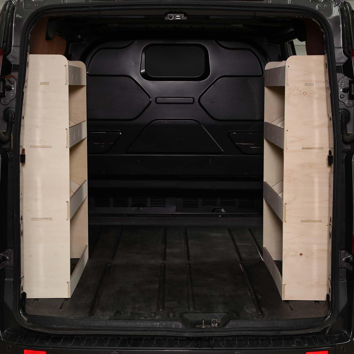 Vanify - Kompatibel mit Ford Transit Custom L1 2012+ Fahrzeugeinrichtung Fahrzeugregale, doppelte Regale hinten von VANIFY