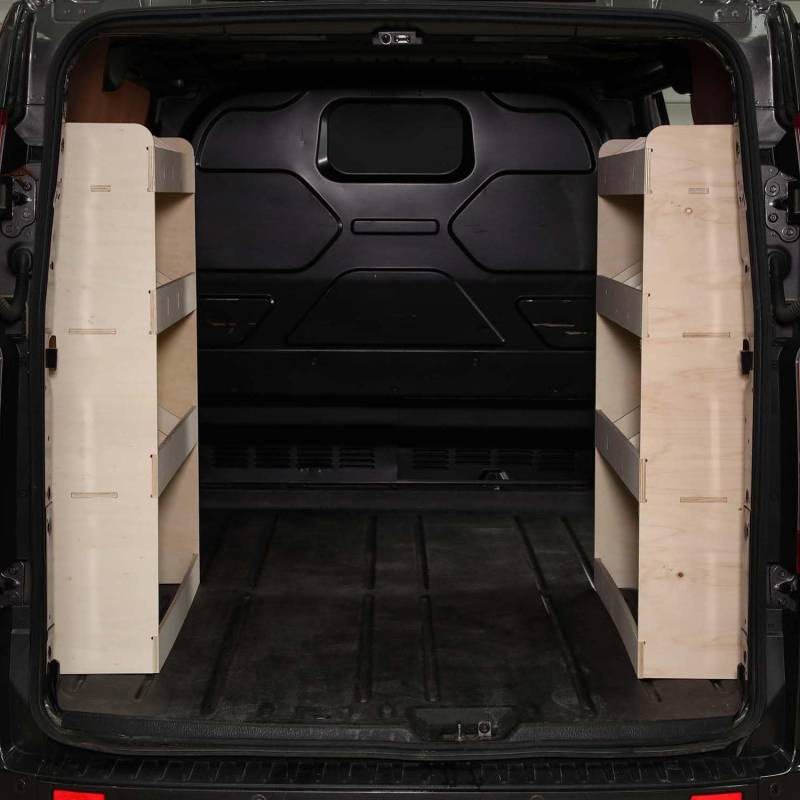 Vanify - Kompatibel mit Ford Transit Custom L1 2012+ Fahrzeugeinrichtung Fahrzeugregale, doppelte Regale hinten von VANIFY