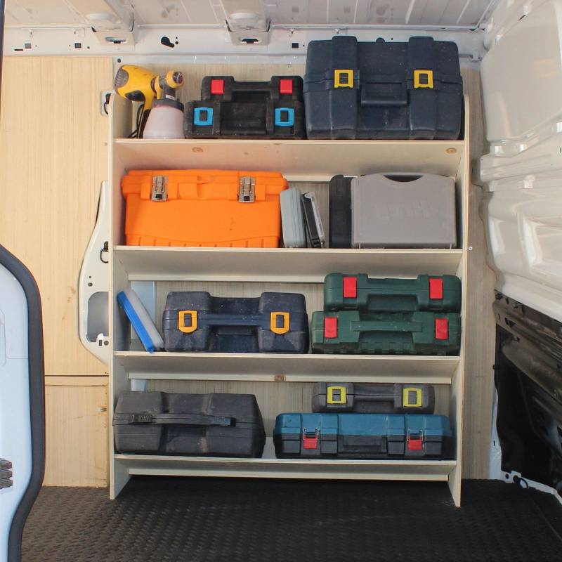 VANIFY - Kompatibel mit Opel VIVARO L1 und L2 2001-14 Fahrzeugeinrichtung Fahrzeugregale, Werkzeugkasten-Regal von VANIFY