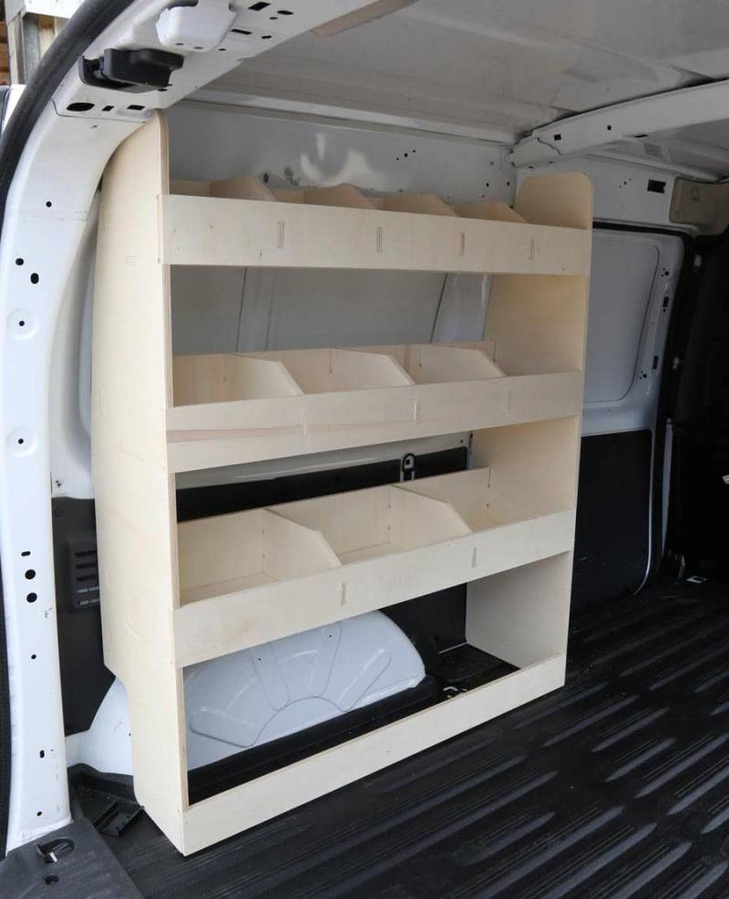 VANIFY - Kompatibel mit Renault KANGOO L3 (Maxi) 2008+ Fahrzeugeinrichtung Fahrzeugregale, Fahrerseite hinten Regal von VANIFY