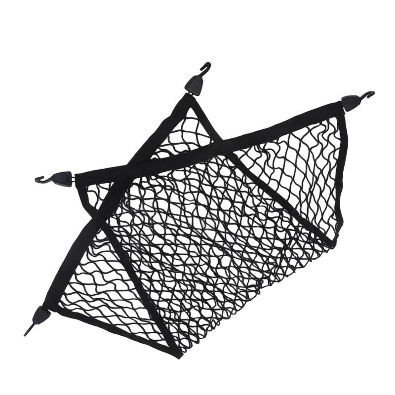 VANZACK Wohnmobilnetz Gepäcknetz für Gartenwagen Netze für Fracht Wagenzubehör Außenabdeckung für Gartenwagen Wagenabdeckungsnetz Cargonetz dehnbar Bungee-Frachtnetz Polyester Schwarz von VANZACK