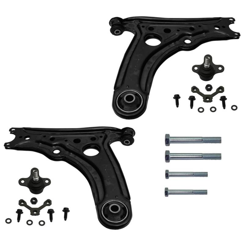 2x Querlenker Schrauben Satz 2xTraggelenk Vorderachse links rechts für Arosa 6H für Lupo 6X1 6E1 für Polo 6N2 von Various