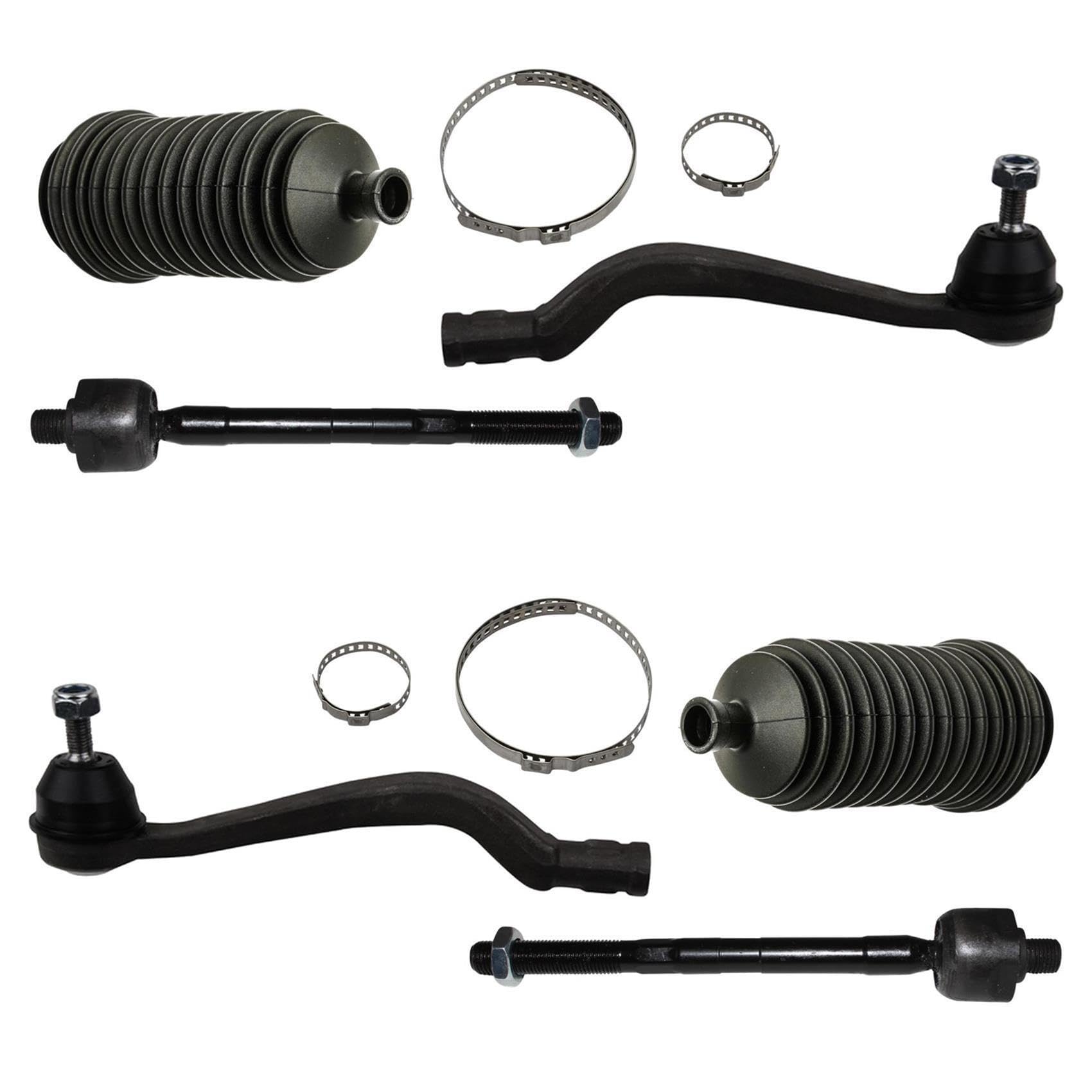 2x Spurstange Satz: 2x Spurstangenkopf 2x Axialgelenk 2x Lenkmanschette vorne Vorderachse links rechts von various