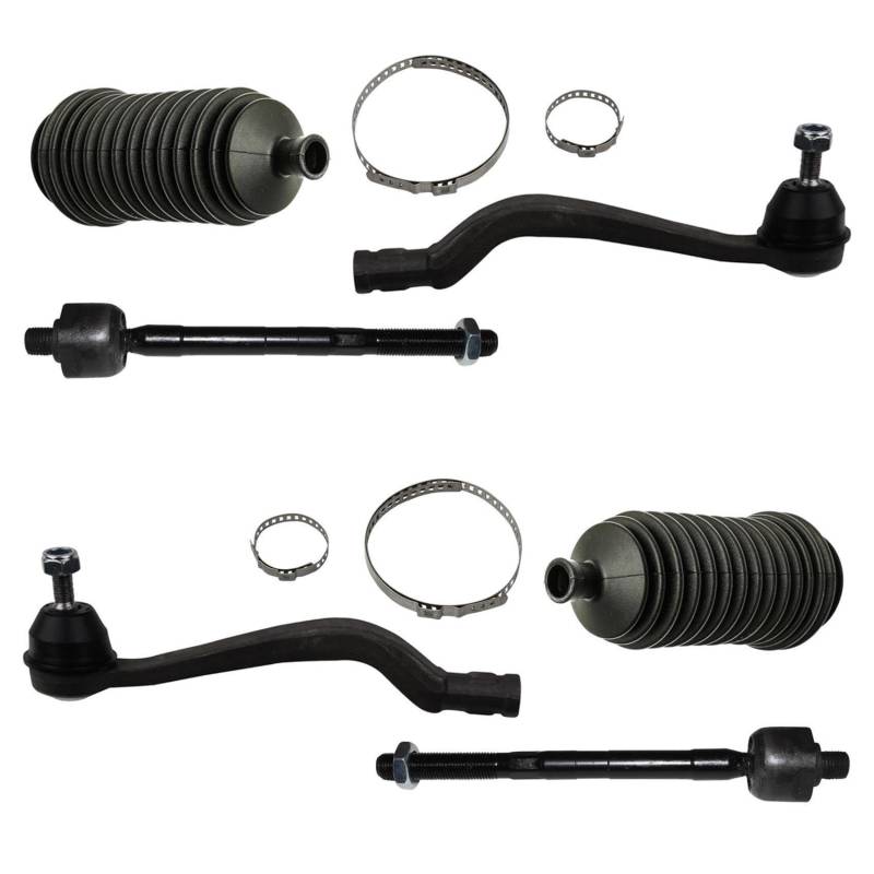 2x Spurstange Satz: 2x Spurstangenkopf 2x Axialgelenk 2x Lenkmanschette vorne Vorderachse links rechts von various