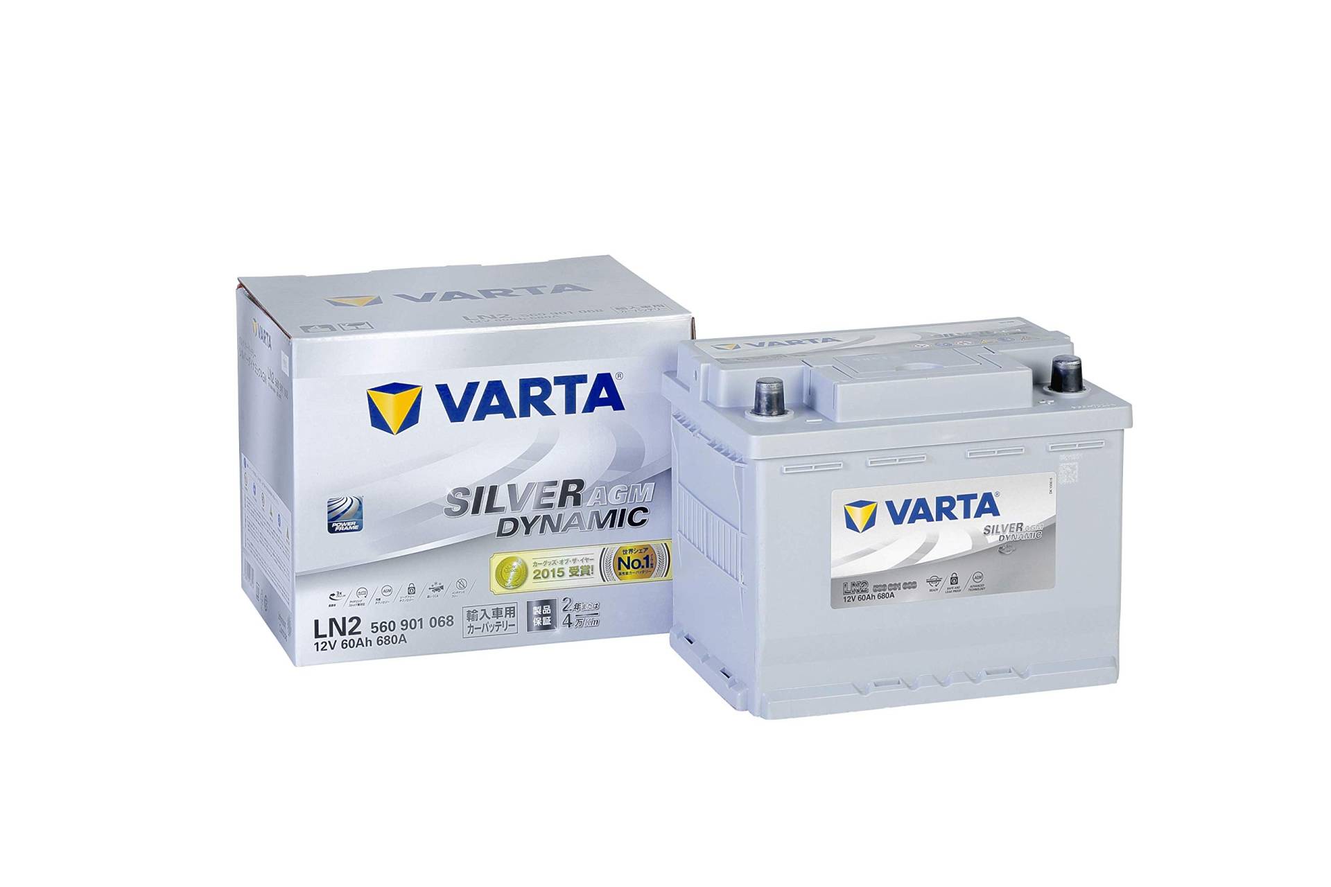 Varta 560 901 068 PKW-Batterie mit Start-Stop Plus-System, D52, 12 V, 60 Ah, 680 A von Varta