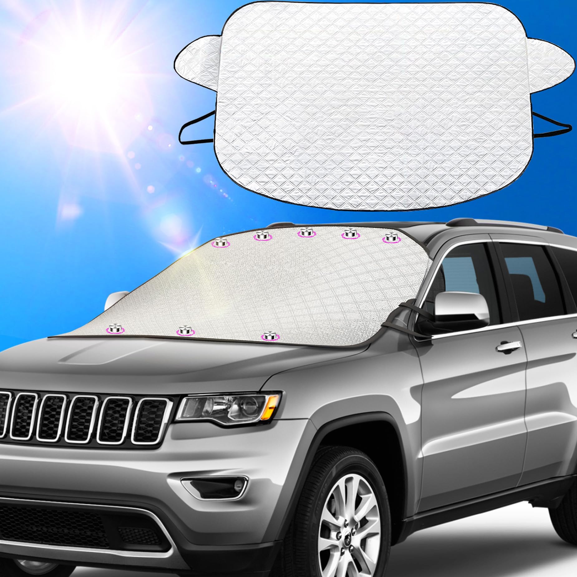 Sonnenschutz Auto Frontscheibe,Ultra-Dick Auto Frontscheibenabdeckung,Auto Sonnenblende Frontscheibenabdeckung,Sonnenschutz Auto Frontscheib Autoscheibenabdeckung Thermomatte Fahrerhaus UV,Sonne,Staub Sonnenschutz Auto Frontscheibe,Ultra-Dick Auto Frontscheibenabdeckung,Auto Sonnenblende Frontscheibenabdeckung,Sonnenschutz Auto Frontscheib Autoscheibenabdeckung Thermomatte Fahrerhaus UV,Sonne,Staub von VASIN