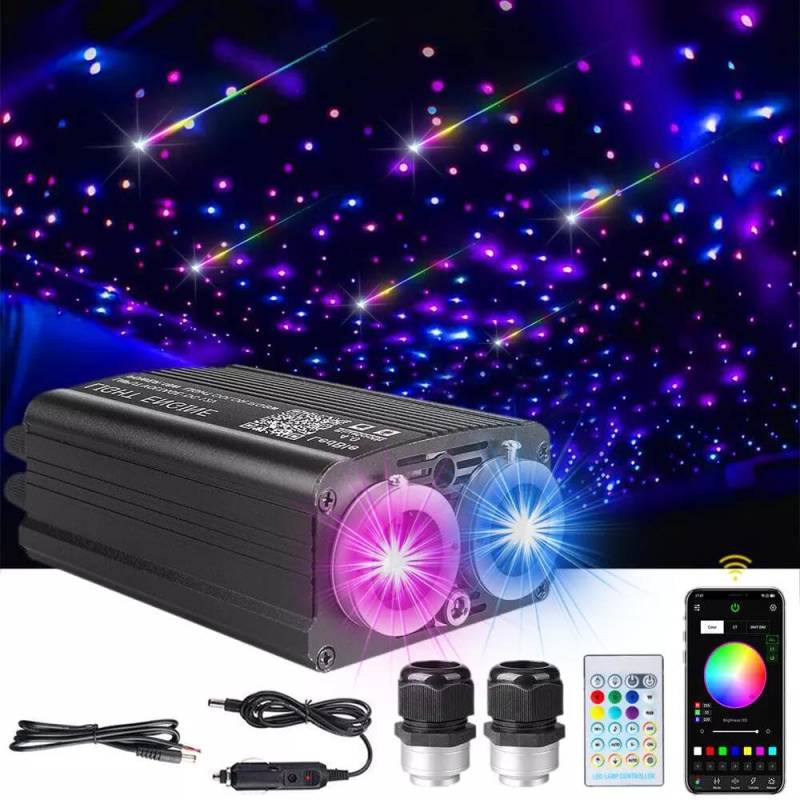 1300pcs 13.1ft Fiberglas Starlight Light Kit für Auto, 32W RGB Meteor Farbe Bluetooth APP Control Sound aktiviert für Auto Dekor von VASTFIRE