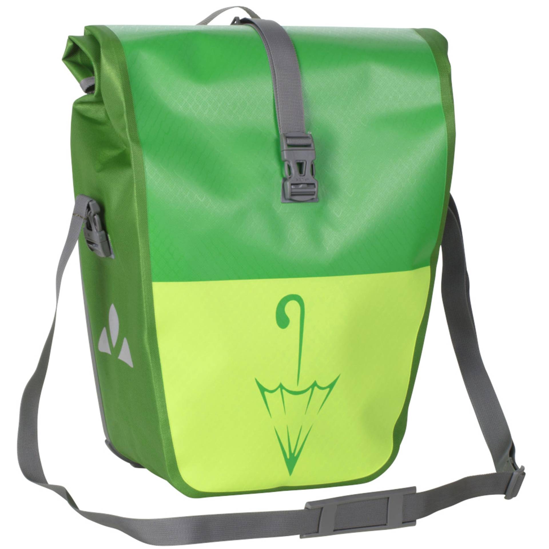 VAUDE Aqua Back Color mit Schirmlogo Hinterradtaschen Gepäckträgertaschen (Bright Green, 2 Taschen) von VAUDE