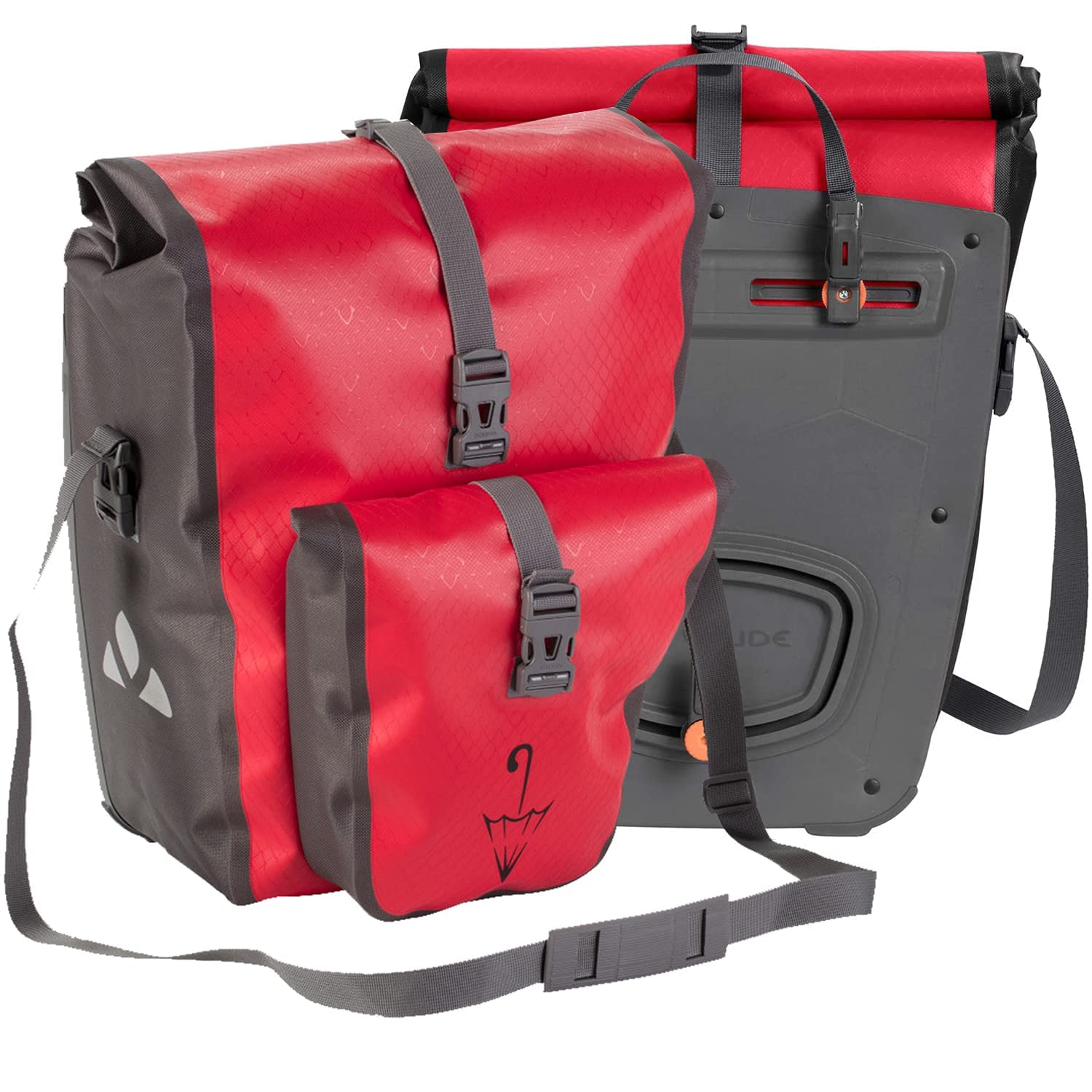 VAUDE Aqua Back Plus Hinterradtaschen Gepäckträgertasche (Rot SE, Einheitsgröße) von VAUDE