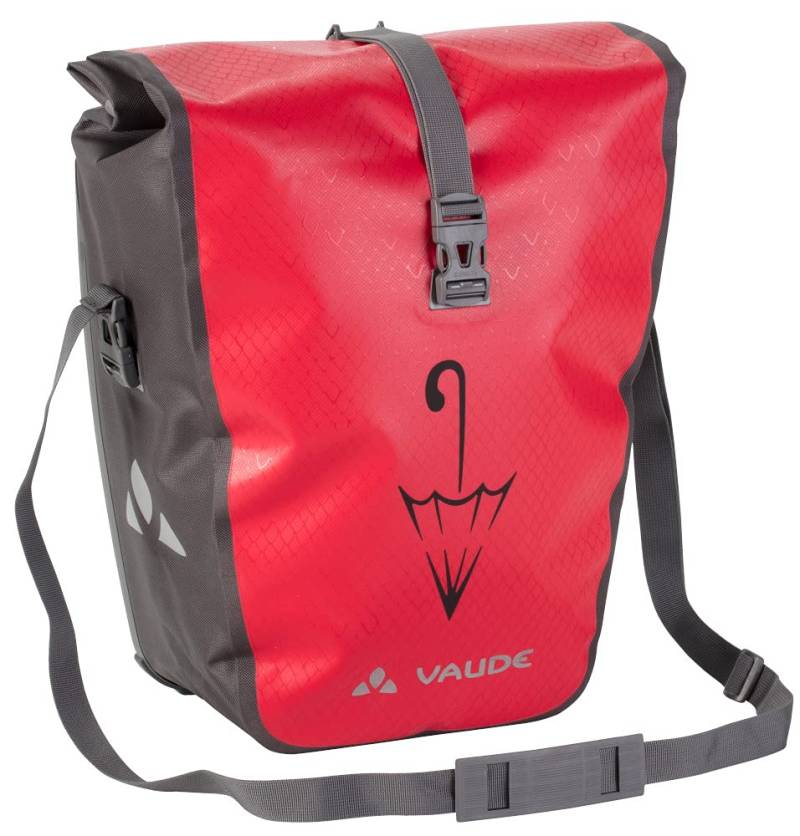 VAUDE Aqua Back Single Sondermodell mit Schirmlogo Hinterradtasche Gepäckträgertasche, Red SE von VAUDE