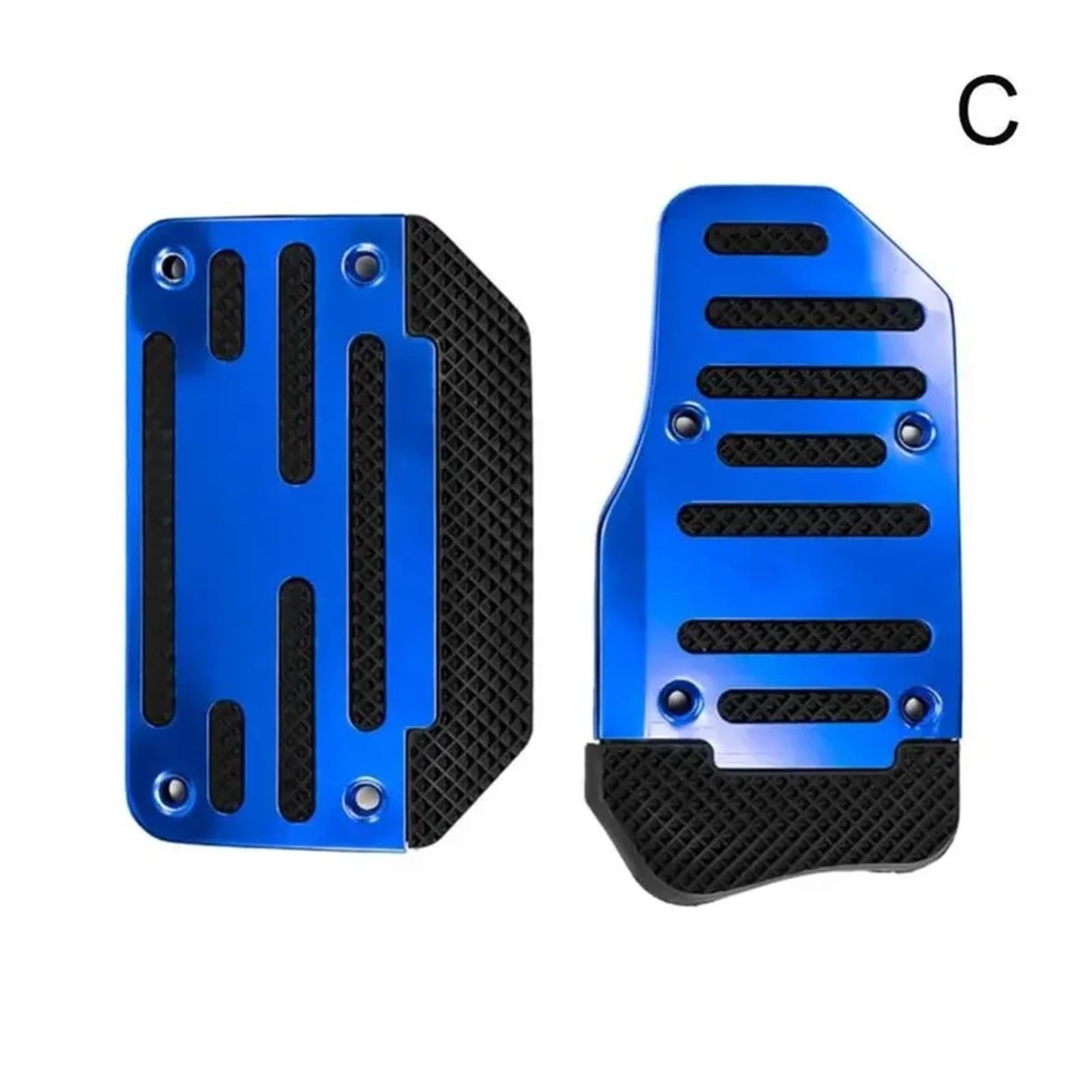 Fußstütze Bremse Für Aluminium Automatische Übertragung Fuß Gas Pedal Set Abdeckung Rot Silber Blau Kit Kraftstoff Pedal Pedale Abdeckung Pedalkappen Abdeckung(Blue) von VAVGKDKPZB