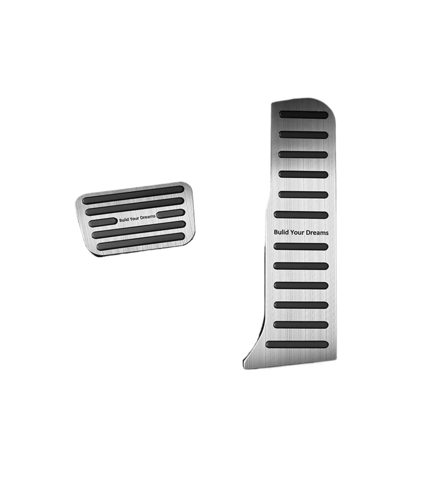 Fußstütze Bremse Für BYD Für Seal EV Aluminiumlegierung Auto Gaspedal Bremspedale Anti-Rutsch-Auto Kraftstoff Fußpedalabdeckungen Pedalkappen Abdeckung(Silver) von VAVGKDKPZB